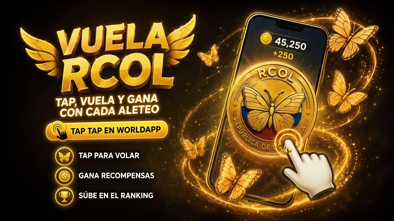 Vuela RCOL — Tap, vuela y gana con cada aleteo. Tap tap en World App.